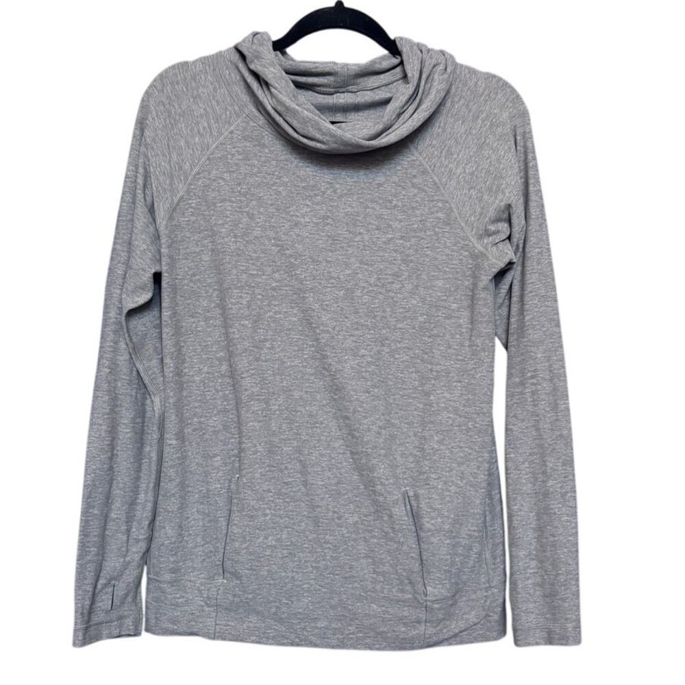 Lululemon Athletica Long Sleeve Cowl Neck Shirt Top Gray Grey Yoga